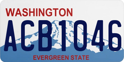 WA license plate ACB1046