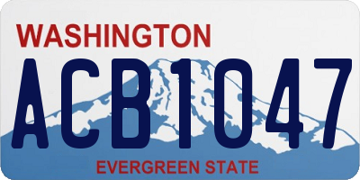 WA license plate ACB1047