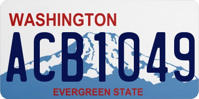 WA license plate ACB1049
