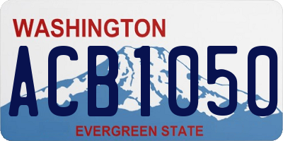 WA license plate ACB1050