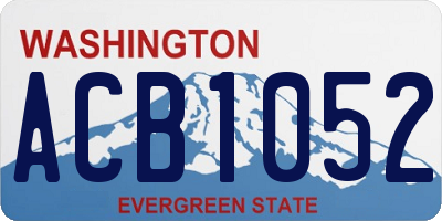 WA license plate ACB1052
