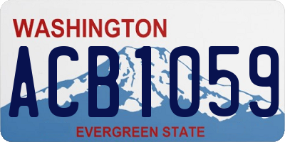 WA license plate ACB1059