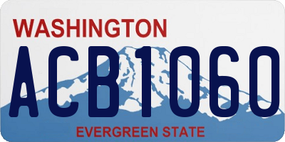 WA license plate ACB1060