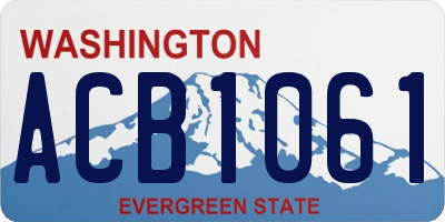 WA license plate ACB1061