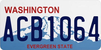 WA license plate ACB1064