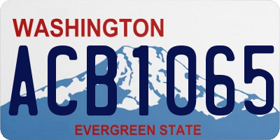 WA license plate ACB1065