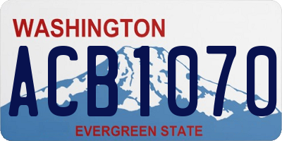 WA license plate ACB1070