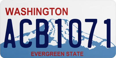 WA license plate ACB1071