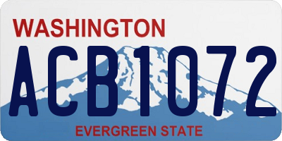 WA license plate ACB1072