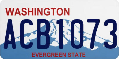 WA license plate ACB1073