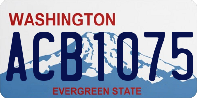 WA license plate ACB1075