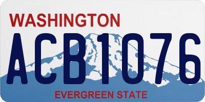 WA license plate ACB1076