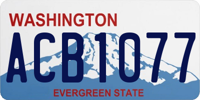 WA license plate ACB1077