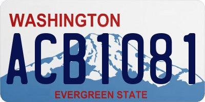 WA license plate ACB1081