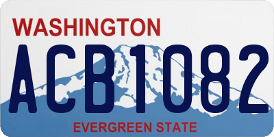 WA license plate ACB1082