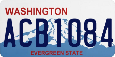 WA license plate ACB1084