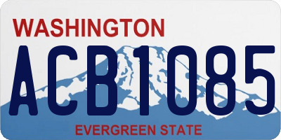 WA license plate ACB1085