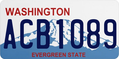 WA license plate ACB1089