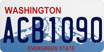 WA license plate ACB1090