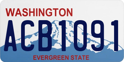 WA license plate ACB1091