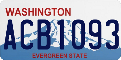 WA license plate ACB1093