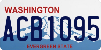 WA license plate ACB1095