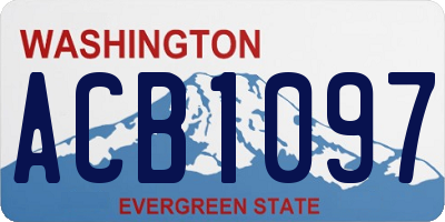 WA license plate ACB1097