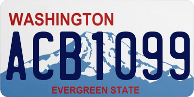 WA license plate ACB1099