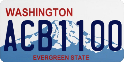 WA license plate ACB1100