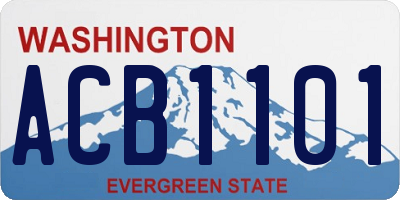 WA license plate ACB1101