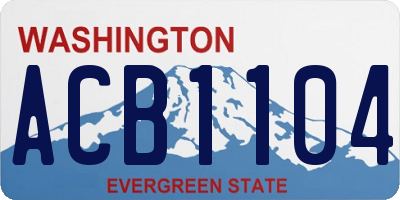 WA license plate ACB1104