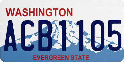 WA license plate ACB1105