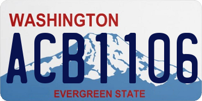WA license plate ACB1106