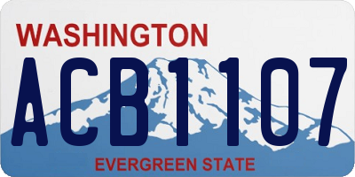 WA license plate ACB1107