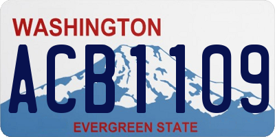 WA license plate ACB1109
