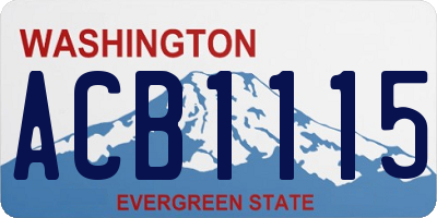 WA license plate ACB1115