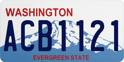 WA license plate ACB1121