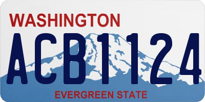 WA license plate ACB1124