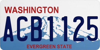 WA license plate ACB1125