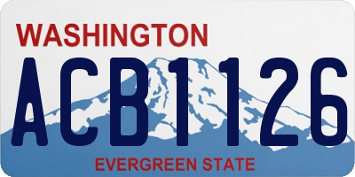 WA license plate ACB1126