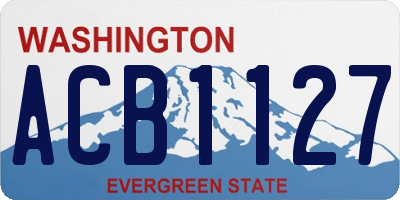 WA license plate ACB1127