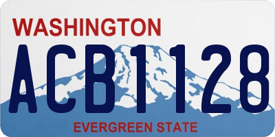WA license plate ACB1128