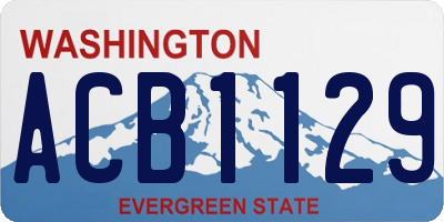 WA license plate ACB1129