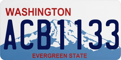 WA license plate ACB1133