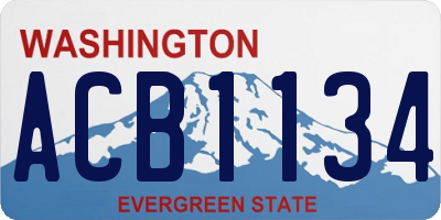 WA license plate ACB1134