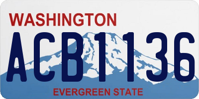 WA license plate ACB1136