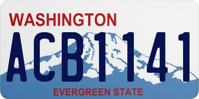 WA license plate ACB1141