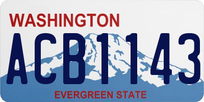 WA license plate ACB1143