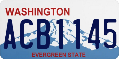 WA license plate ACB1145