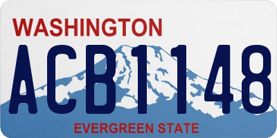 WA license plate ACB1148